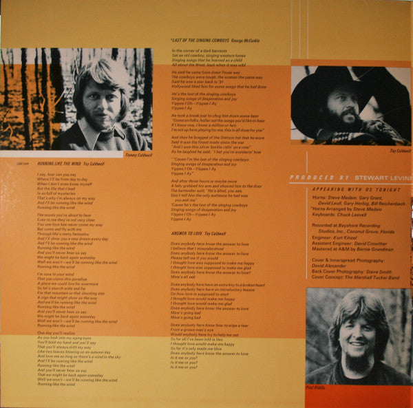 Marshall Tucker Band - Running Like The Wind (VG) (Vinyl LP)