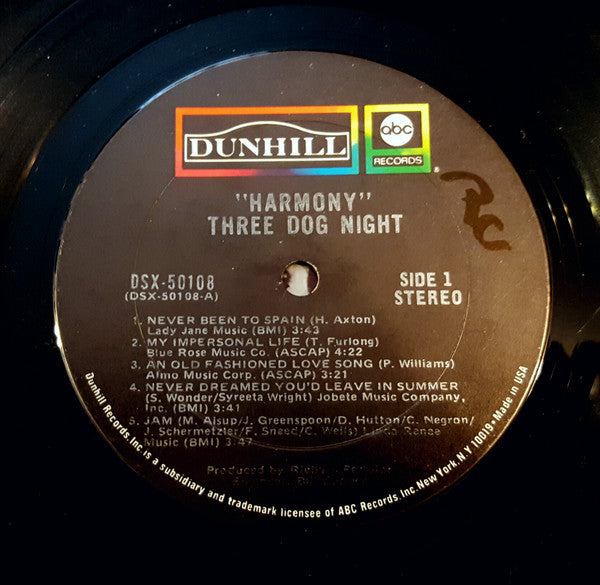 Three Dog Night - Harmony (VG) (Vinyl LP)