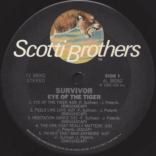 Survivor - Eye Of The Tiger (VG+) (Vinyl LP)