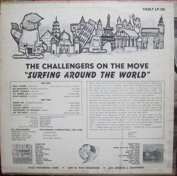 Challengers - The Challengers On The Move (Surfing Around The World)  (M) (Vinyl LP)