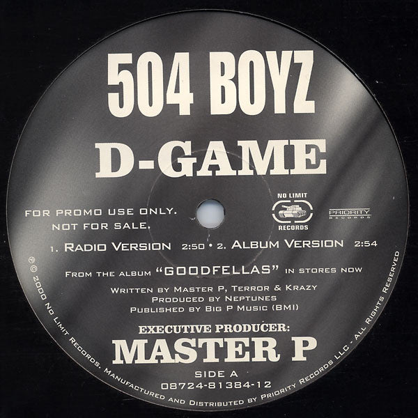 504 Boyz - D-Game (NM or M-) (Vinyl LP)