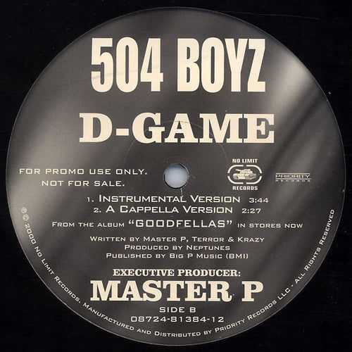 504 Boyz - D-Game (NM or M-) (Vinyl LP)