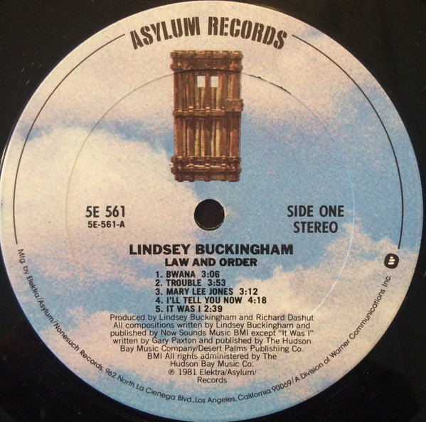 Buckingham, Lindsey - Law And Order (Vinyl, NM or M-) (Vinyl LP)