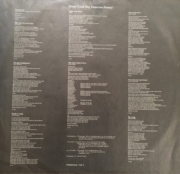 Moody Blues - Every Good Boy Deserves Favour (Vinyl, VG+) (Vinyl LP)
