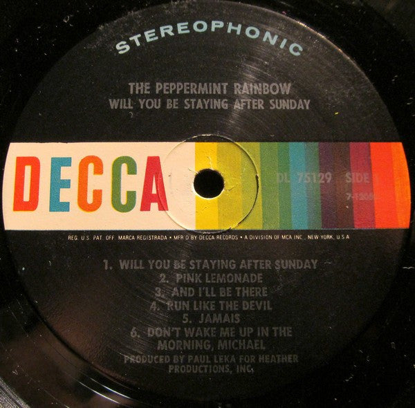 Peppermint Rainbow - Will You Be Staying After Sunday (VG) (Vinyl LP)