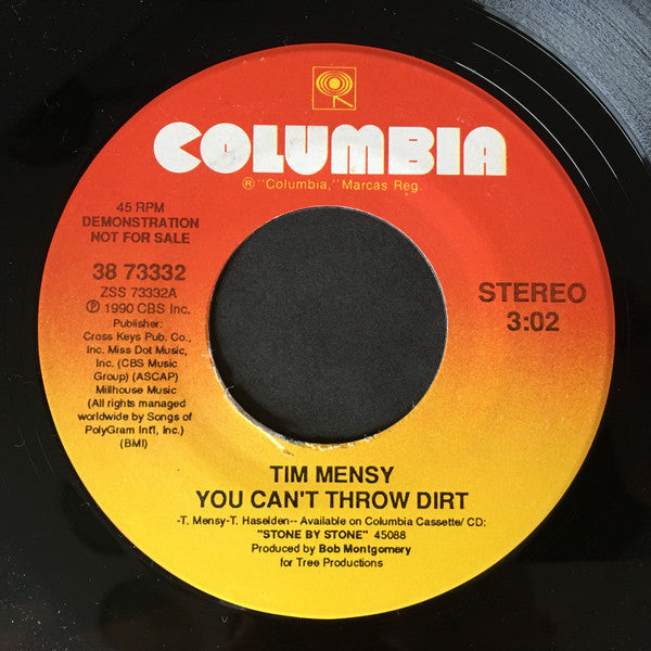 Mensy, Tim - You Can't Throw Dirt (VG+) (Vinyl LP)