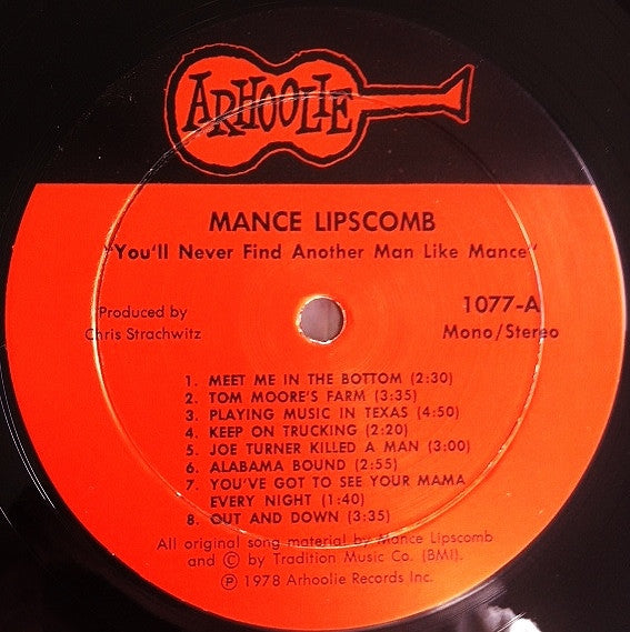 Lipscomb, Mance - You'll Never Find Another Man Like Mance (VG+) (Vinyl LP)
