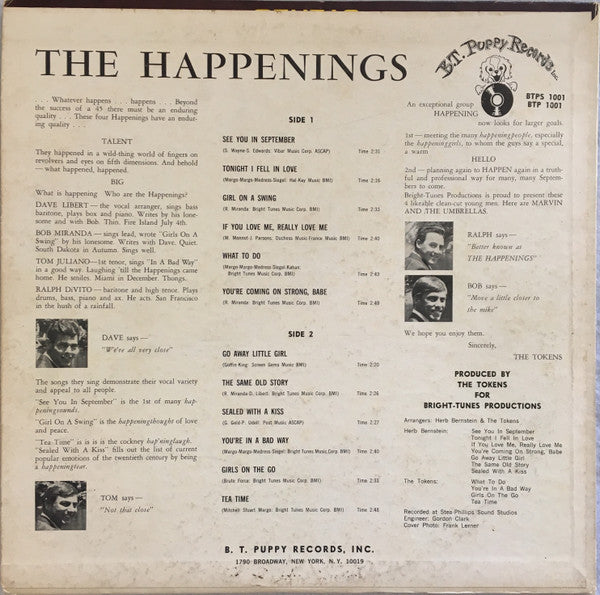 Happenings - The Happenings (VG) (Vinyl LP)