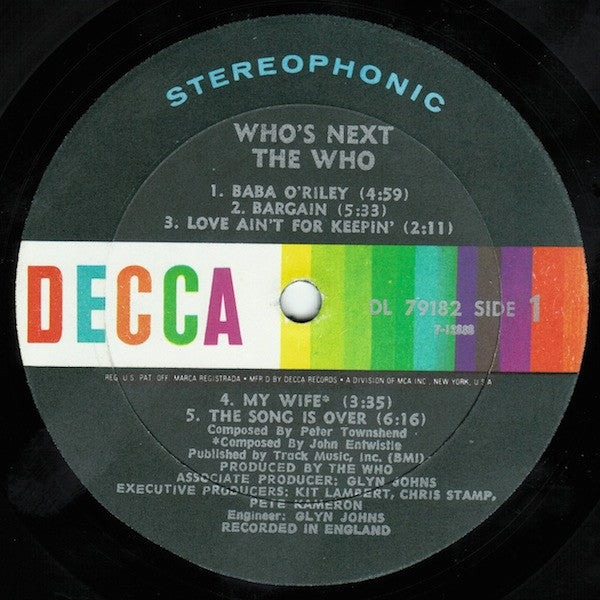 Who - Who's Next (Vinyl, VG+) (Vinyl LP)