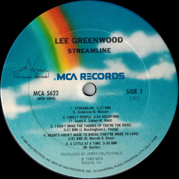 Lee Greenwood - Streamline (VG+) (Vinyl LP)