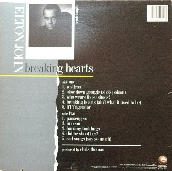 John, Elton - Breaking Hearts (Vinyl, VG+) (Vinyl LP)
