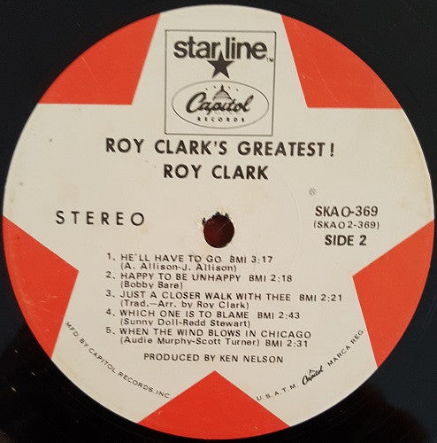 Clark, Roy - Roy Clark's Greatest! (VG) (Vinyl LP)