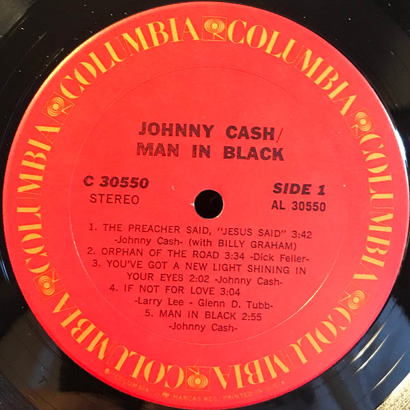 Cash, Johnny - Man In Black (VG) (Vinyl LP)