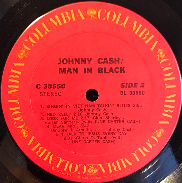 Cash, Johnny - Man In Black (VG) (Vinyl LP)