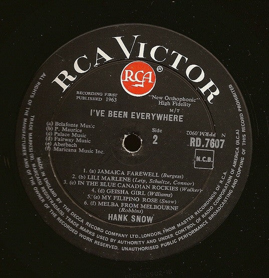 Snow, Hank - I've Been Everywhere (G+) (Vinyl LP)