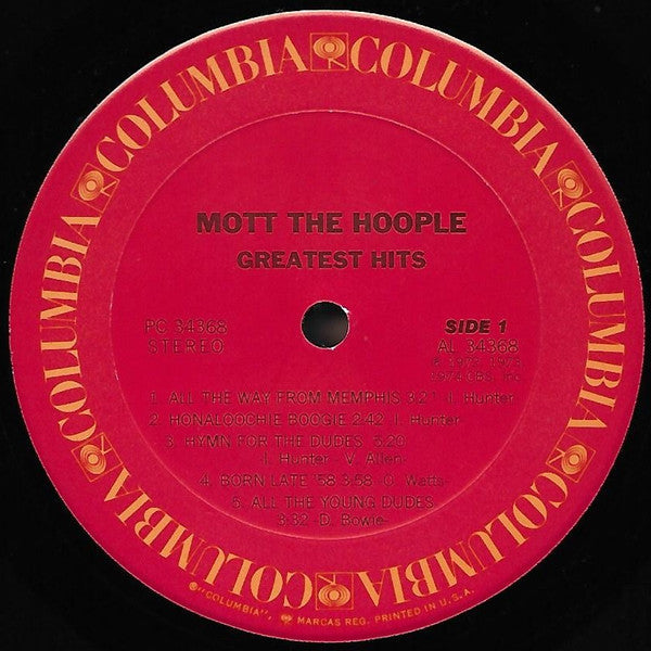 Mott The Hoople - Greatest Hits (VG+) (Vinyl LP)