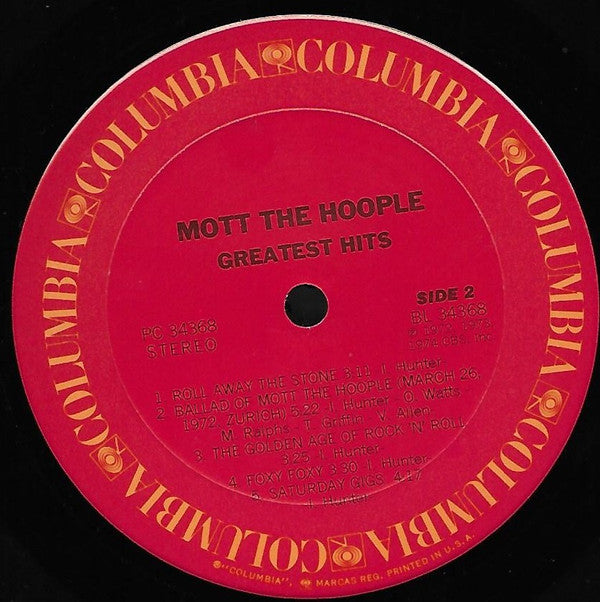 Mott The Hoople - Greatest Hits (VG+) (Vinyl LP)
