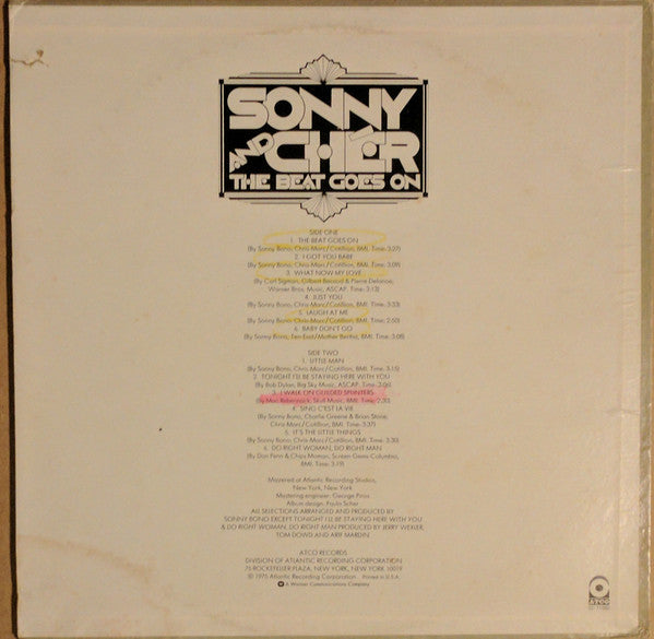 Sonny & Cher - The Beat Goes On (Vinyl, M) (Vinyl LP)