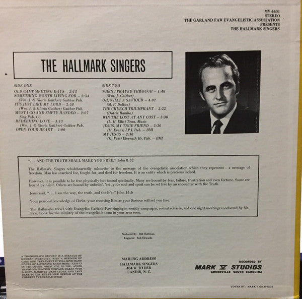 Hallmark Singers - The Hallmark Singers (VG+) (Vinyl LP)