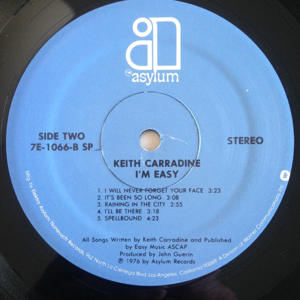 Carradine, Keith - I'm Easy (VG+) (Vinyl LP)