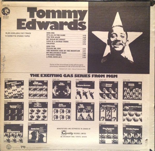Edwards, Tommy - Tommy Edwards (NM or M-) (Vinyl LP)