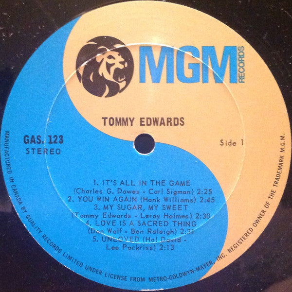Edwards, Tommy - Tommy Edwards (NM or M-) (Vinyl LP)
