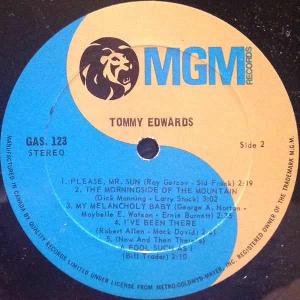 Edwards, Tommy - Tommy Edwards (NM or M-) (Vinyl LP)