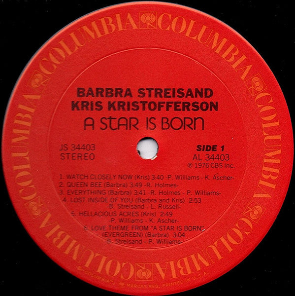 Streisand, Kristofferson - A Star Is Born (VG) (Vinyl LP)