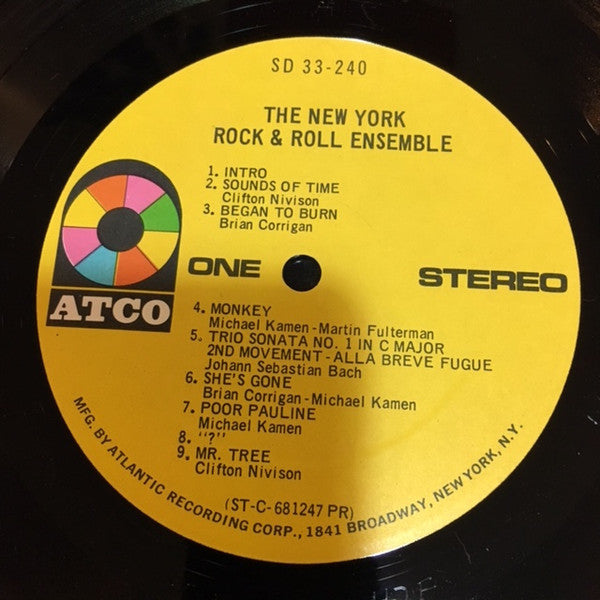 New York Rock & Roll Ensemble - The New York Rock & Roll Ensemble (VG) (Vinyl LP)