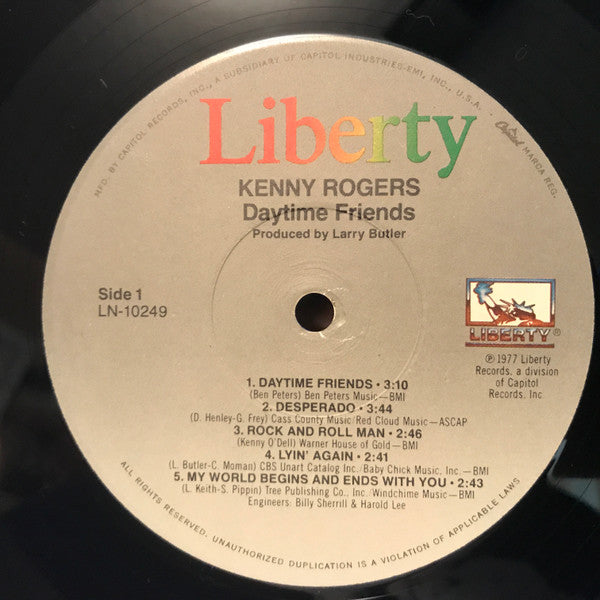 Rogers, Kenny - Daytime Friends (Vinyl, M) (Vinyl LP)