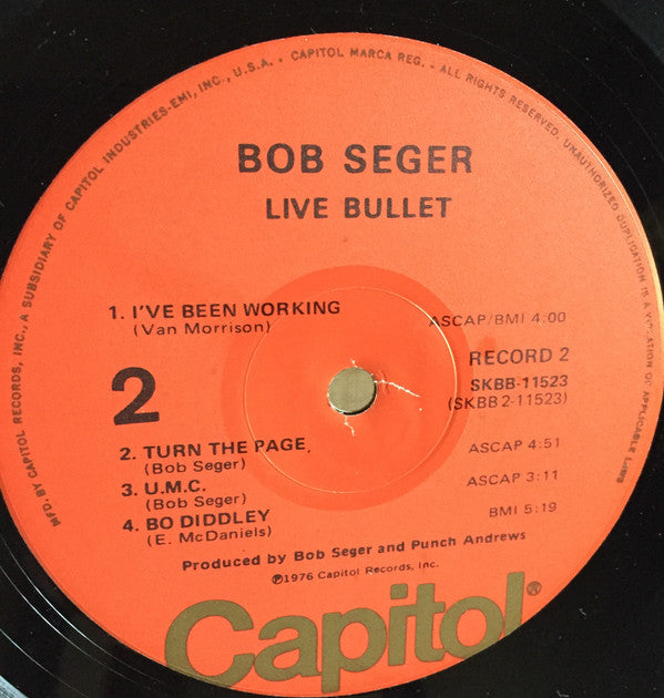 Seger, Bob & The Silver Bullet Band - Live Bullet (Vinyl, VG+) (Vinyl LP)