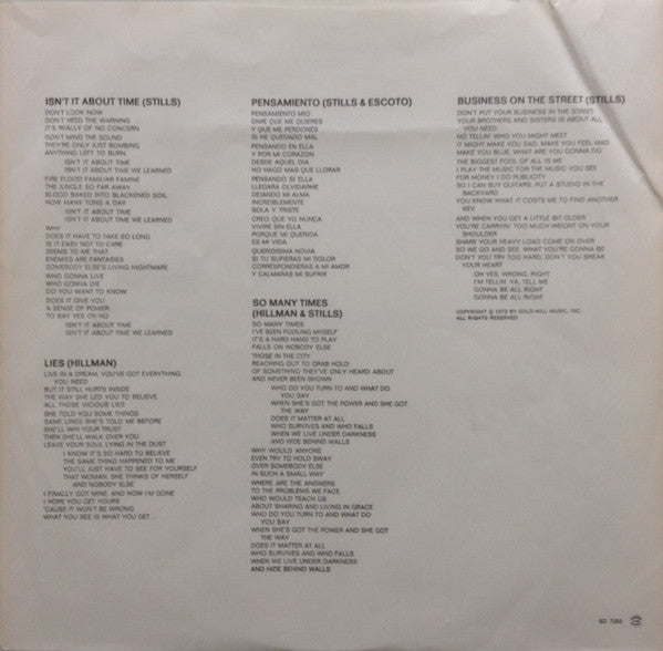Stills, Stephen / Manassas - Down The Road (VG) (Vinyl LP)