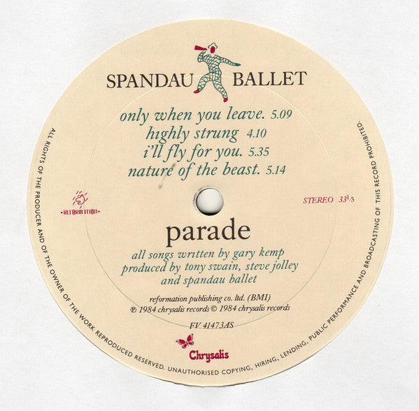 Spandau Ballet - Parade (VG) (Vinyl LP)