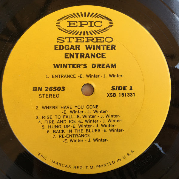 Winter, Edgar - Entrance (VG+) (Vinyl LP)