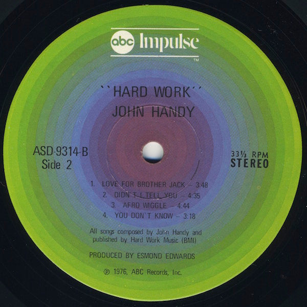 Handy, John - Hard Work (Vinyl, VG+) (Vinyl LP)