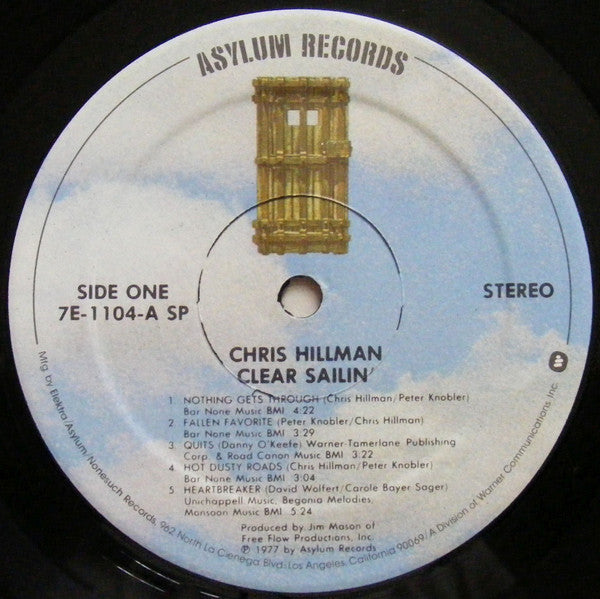 Hillman, Chris - Clear Sailin' (VG) (Vinyl LP)