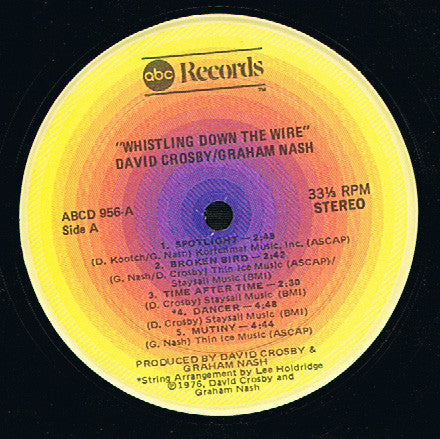 Crosby - Nash - Whistling Down The Wire (Vinyl, VG+) (Vinyl LP)