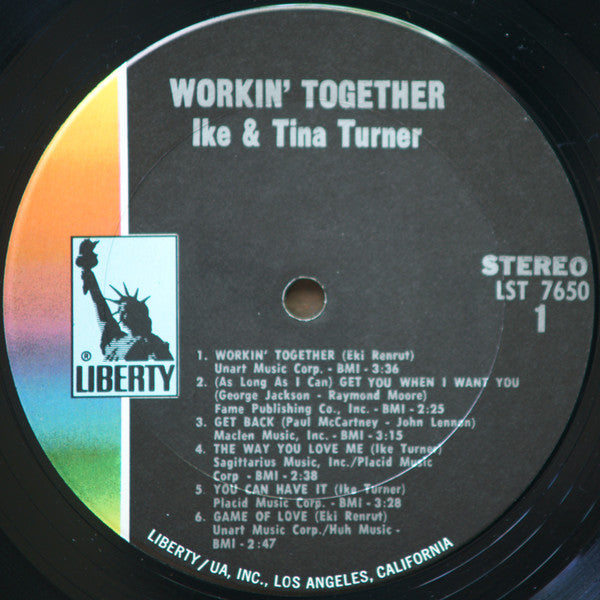Turner, Ike & Tina - Workin' Together (Vinyl, VG+) (Vinyl LP)