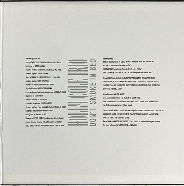 Cole, Holly Trio - Don't Smoke In Bed (Vinyl, NM or M-) (Vinyl LP)