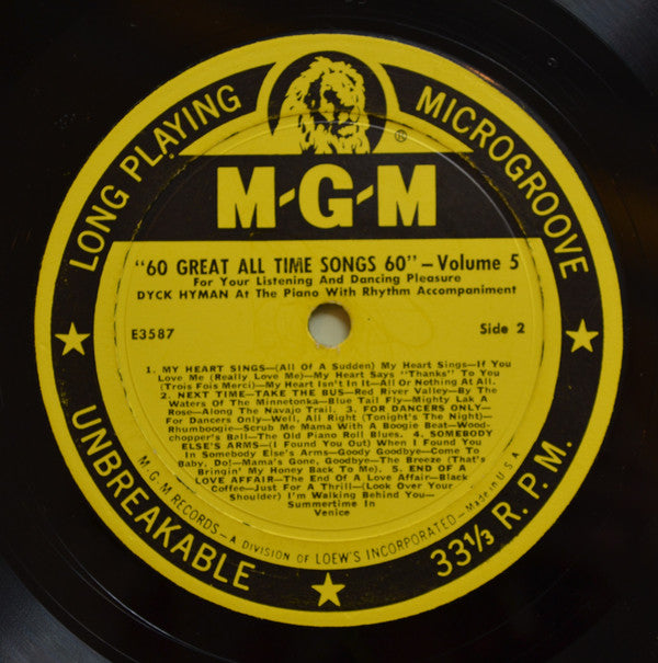 Hyman, Dick - 60 Great All Time Songs For Your Listening And Dancing Pleasure Vol.5 (VG) (Vinyl LP)