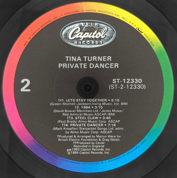 Turner, Tina - Private Dancer (Vinyl, VG+) (Vinyl LP)