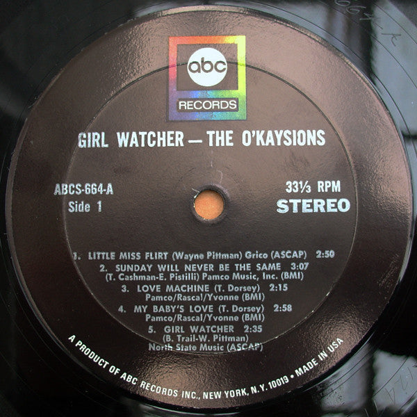 O'Kaysions - Girl Watcher (VG+) (Vinyl LP)