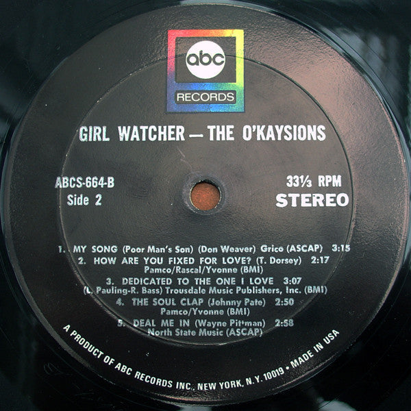 O'Kaysions - Girl Watcher (VG+) (Vinyl LP)