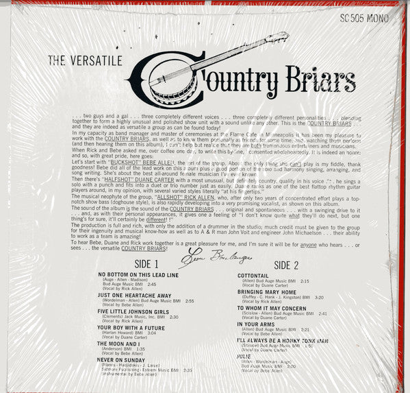 Country Briars - The Versatile Country Briars (VG) (Vinyl LP)