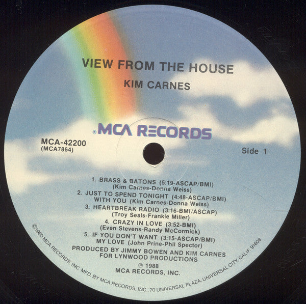Carnes, Kim - View From The House (VG+) (Vinyl LP)