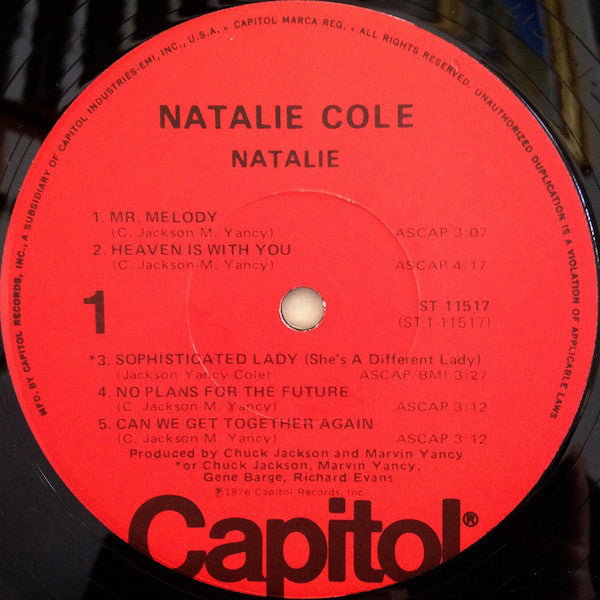 Cole, Natalie - Natalie (Vinyl, VG+) (Vinyl LP)