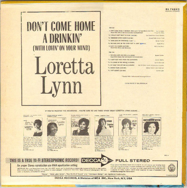 Lynn, Loretta - Don't Come Home A Drinkin' (With Lovin' On Your Mind) (Vinyl, VG) (Vinyl LP)