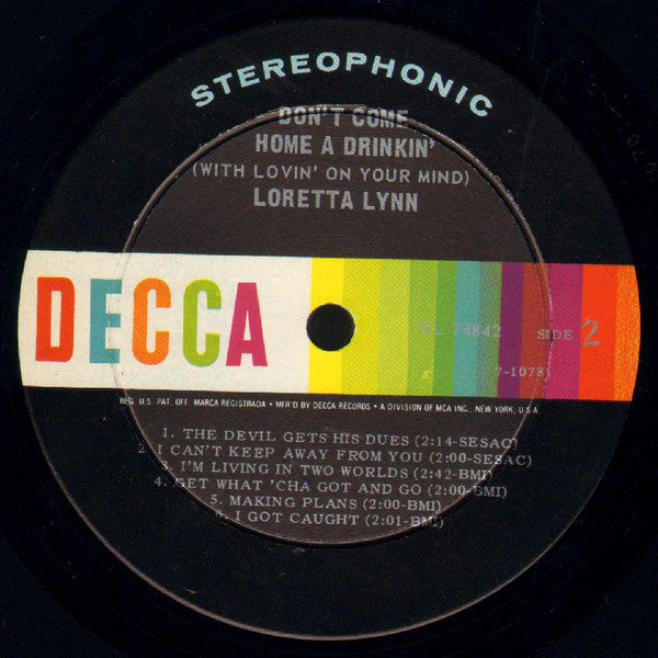 Lynn, Loretta - Don't Come Home A Drinkin' (With Lovin' On Your Mind) (Vinyl, VG) (Vinyl LP)