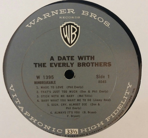 Everly Brothers - A Date With The Everly Brothers (VG) (Vinyl LP)