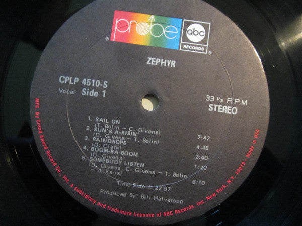 Zephyr - Zephyr (VG) (Vinyl LP)